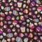 1 Yard Black and Pink Cupcakes Printed Stretch Cotton Denim Fabric